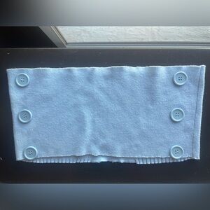 blue tube top with buttons